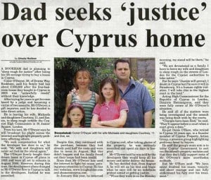 Dad seeks justice over his Cyprus home