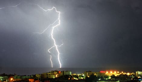 Thunderstorm in Ayia Napa Cyprus