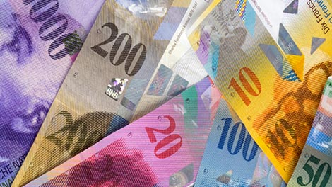 swiss franc banknotes